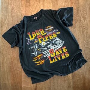 1992 Holoubek Harley Davidson Original True Vintage Loud Pipes Save Lives